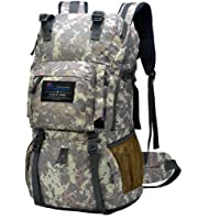 Mountain Top 40 litros adultos Backpacker Mochila – Mochila de senderismo- 51 x 35 x 16 cm Camouflage Grau